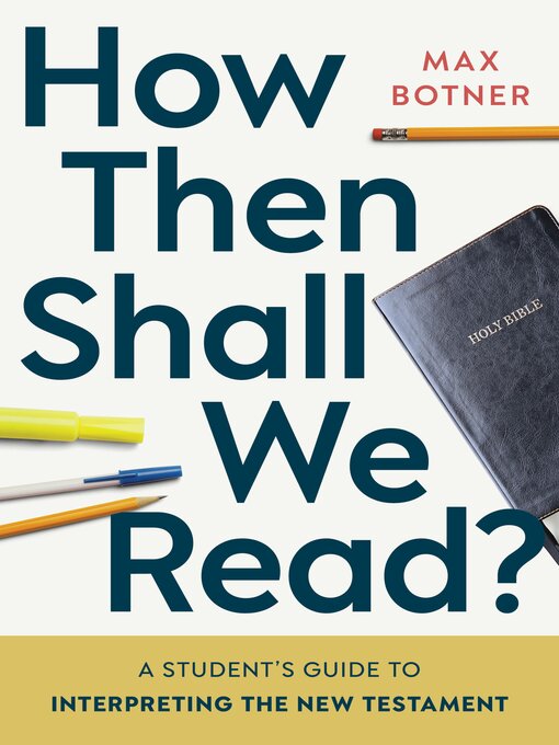 Title details for How Then Shall We Read? by Max Botner - Wait list